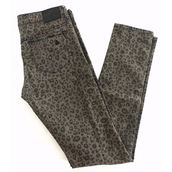 Volcom | Pistol Legging Fit Pants Size 7 Animal Print Stretch Slim Skinny Leg - Picture 8 of 12
